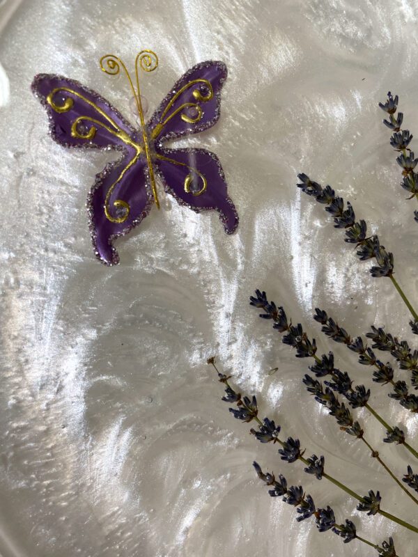 Lavender charcuterie board close-up