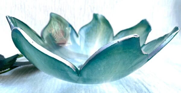 side view - green lotus bowl